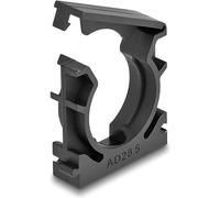 DeLOCK Lot de 4 Supports de Tuyau avec Clip de Fermeture Noir 28,5 mm