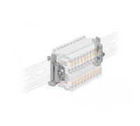 Delock Lot de 4 Supports d'extrémité de Rail Chapeau en Acier Inoxydable à Visser