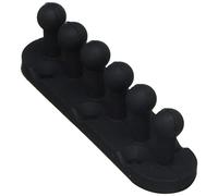 Delock Lot de 6 Supports de câbles adhésifs avec 5 passages Noir