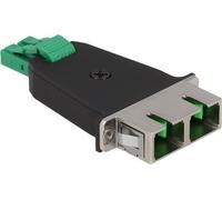 DELOCK LWL Hybrid Kupplung LC Duplex St zu SC Duplex Bu grün