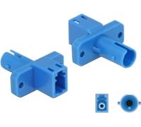 DELOCK LWL Hybrid Kupplung LC Simplex Bu zu ST Bu blau