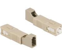 DELOCK LWL Hybrid Kupplung SC Simplex St zu LC Bu beige