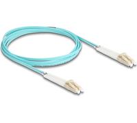DELOCK LWL Kabel LC Duplex zu LC Duplex Multimode OM3 2 m