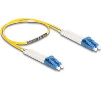 DELOCK LWL Kabel LC Duplex zu LC Duplex Singlemode OS2 0,5 m