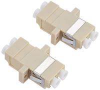 DeLock LWL Lot de 2 connecteurs LC Duplex Femelle/Femelle Multimode Beige