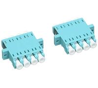 DeLock LWL Lot de 2 connecteurs LC Quad Femelle vers LC Quad Femelle Bleu Clair