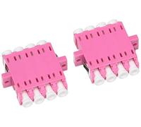 DeLock LWL Lot de 2 connecteurs LC Quad Femelle vers LC Quad Femelle Violet