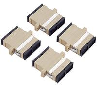 DeLock LWL Lot de 4 connecteurs LC Duplex Femelle/Femelle Multimode Beige