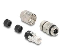 Delock M12 Buchse 8 Pin X-kodiert feldkonfektionierbar Cat.6A (86056)