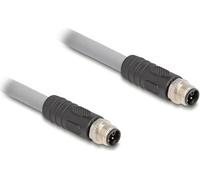 DELOCK M12 Kabel L-kodiert 5 Pin St r. gew. zu Bu PUR 3m