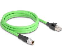 DELOCK M12 Kabel X-kodiert 8 Pin St. zu RJ45 St.PUR(TPU) 2 m