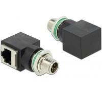 Delock M12 / RJ45 réseau informatique Adaptateur [1x M12 mâle - 1x RJ45 femelle] noir