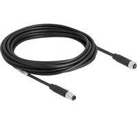 DELOCK M8 3 Pin Kabel A-kodiert St. zu Bu. PUR (TPU) 5 m