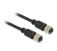 DeLock M8 Câble de capteur 6 Broches Femelle vers 6 Broches Femelle étanche 10 cm