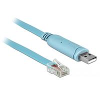 DeLock Adaptateur USB 64185 USB 1.1/2.0 USB-A mâle vers RJ45 2,00 m bleu