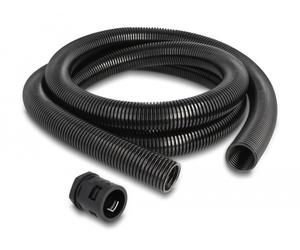 DeLOCK Manchon de protection de câble 2 m x 28,5 mm avec set de raccord de conduite PG21, noir