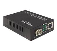 Delock Media Converter 1000Base-T to SFP - Convertisseur de média à fibre optique - 1GbE - 10Base-T, 1000Base-LX, 1000Base-SX, 100Base-TX, 1000Base-T - RJ-45 / SFP (mini-GBIC) G