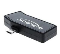 Delock Micro USB OTG Card Reader + 1 x USB port - Lecteur de carte (MMC, SD, microSD, SDHC, microSDHC, SDXC, microSDXC) - USB Noir G