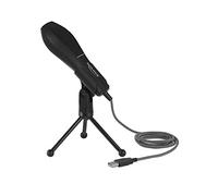 DeLock Microphone USB à condensateur - Microphone sur Pied - avec Support de Table pour PC et Ordinateur Portable - Plug & Play - Idéal pour Les Jeux, podcasts, Skypes et Chants, 65939