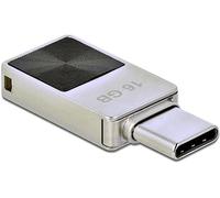 Delock Mini clé USB 3.2 Gen 1 USB-C 16 Go - Boîtier en métal argenté 54082