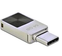 Delock Mini clé USB 3.2 Gen 1 USB-C 64 Go - Boîtier en métal argenté 54084