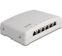 DELOCK Mini Desktop Patchpanel 6 Port Cat.6A grau