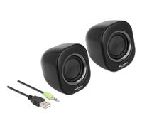 DeLock Haut-parleurs stéréo mini-jack 3,5 mm et alimentation USB