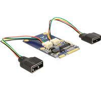 DELOCK Mini PCIe I/O full size 2 x USB 2.0 Typ-A Buchse