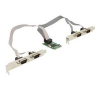DeLock Carte adaptateur série interne 95243 Mini PCIe – 4 x RS-232, câbles inclus
