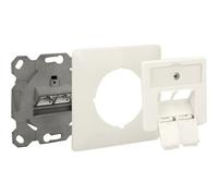 DeLOCK Modular Wall Outlet flush mount 2 Port Cat.6A LSA - Prise à montage encastré - RJ-45 X 2 - commande unique