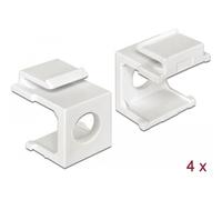 DeLOCK - Modulareinsatzkappe - weiß (Packung mit 4)