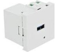 DeLOCK Module de chargement Easy 45 1 x USB Type-A, USB A, Borne à vis à pince, Blanc, Plastique, Alimentation, 100 - 240 V