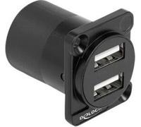 DELOCK Module de type D USB 2.0 type A 2 x femelle vers 2 x femelle