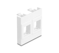 Delock Module Easy 45 avec deux supports Keystone 45 x 45 mm, blanc/blanc