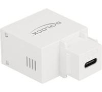 DELOCK Module Keystone avec prise de charge USB Type-C 2,1 A blanc