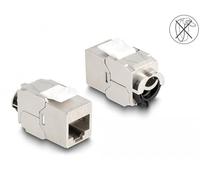 DeLOCK Module Keystone RJ45 Femelle à LSA Cat.6A STP avec Clip de Verrouillage et sans Serre-câble