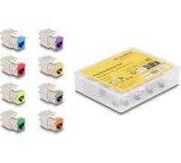 DeLOCK Module Keystone RJ45 Femelle vers LSA Cat.6A Montage sans Outils Couleurs Assorties Jeu 8 pièces Marque
