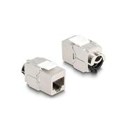 DeLOCK Module Keystone RJ45 Femelle à LSA Cat.6A STP avec Clip de Verrouillage et sans Serre-câble