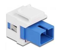 DeLOCK Module Keystone SC Simplex femelle à SC Simplex femelle bleu / blanc
