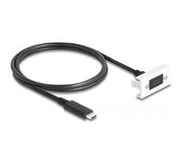 DeLOCK MÓDULO Easy 45 SUPERSPEED USB 10 GBPS (USB 3.2 GEN 2) USB Type-C™ HEMBRA vers USB Type-C™ Macho avec Cable Court, 22,5 X 45 M