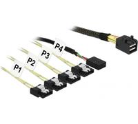 DeLOCK mSAS HD SFF-8643>4xSATA+Sideb 1m - DeLOCK 85732 - (PC Zubehoer / Cable / Adapter)