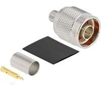 DELOCK N Stecker zum Crimpen LMR 300 mit passendem Schrumpfs