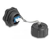 Delock - Netzwerkanschluss - LC Single-Modus (W) zu LC Single-Modus (W) - Glasfaser - Duplex - protective cap - Schwarz/Blau (87886)