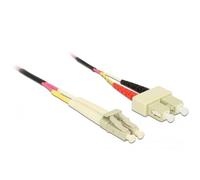 DeLOCK - Netzwerkkabel - LC Multi-Mode (M) bis SC multi-mode (M) - 0,5m - 1,8 mm - Glasfaser - 50/125 Mikrometer - OM4 - violett (86546)