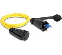 Delock - Netzwerkkabel - LC Multi-Mode (M) waterproof zu LC Multi-Mode (M) waterproof - 7,5 mm - Glasfaser - Duplex - 9/125 Mikrometer - protective cap - Gelb (87887)