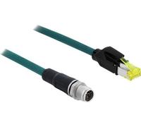 DELOCK NWK M12 8 broches codé X RJ45 Hirose St. PUR (TPU) 1 m
