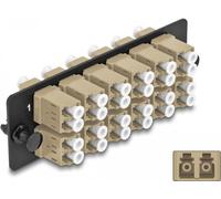 Delock Panneau adaptateur fibre optique LC Duplex OM1 / OM2 12 ports beige