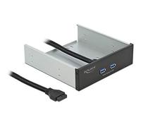Delock Panneau avant 2x USB-A pour baie 5,25, Boîtier PC : accessoires