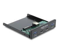 DeLock Panneau avant 3.5" USB 10 Gbps 2 x USB Type C + 2 x USB Type A