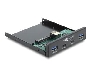 DeLock Panneau avant 3.5" USB 10 Gbps 2 x USB Type C + 2 x USB Type A